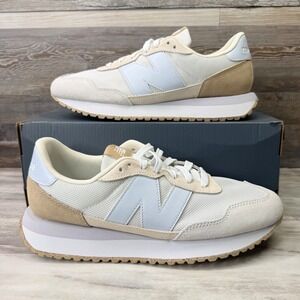New Balance 237 Running Shoes Womens 11 Mens 9.5 Tan White WS237PGB Sneaker